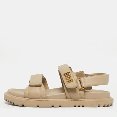 Pre-owned Dior Act Slingback Flat Sandals Size 39