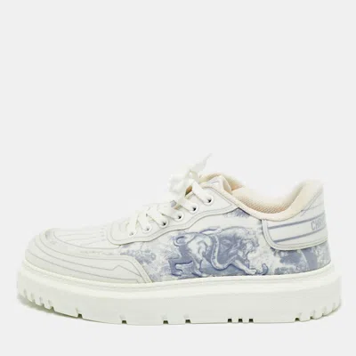 Pre-owned Dior Addict Lace Up Sneakers Size 40.5 In Blue
