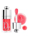 Dior Lip Glow Oil Hydrating High-shine Gloss 015 Cherry 0.2 Oz/6 ml In Red