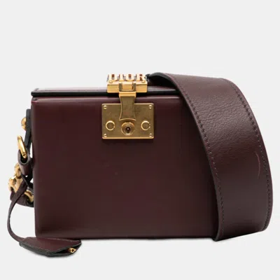 Pre-owned Dior Addict Lockbox Crossbody In Red