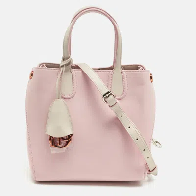 Pre-owned Dior Addict Vertical Tote In Pink