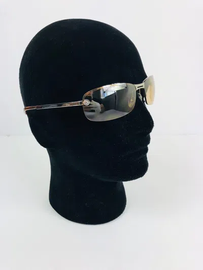 Pre-owned Dior Aable 3 Logo Sunglasses In Silver