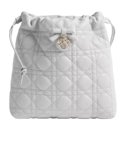 Dior Aable Mini Bucket Bag In White