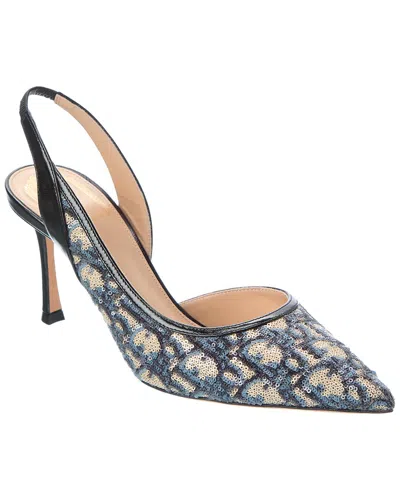Dior Aable Sequin Leather Slingback Pump In Blue