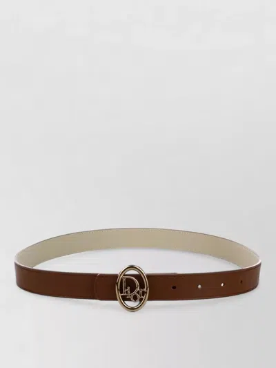 Dior Adjustable Belt Featuring Refined Length Detail In Brown