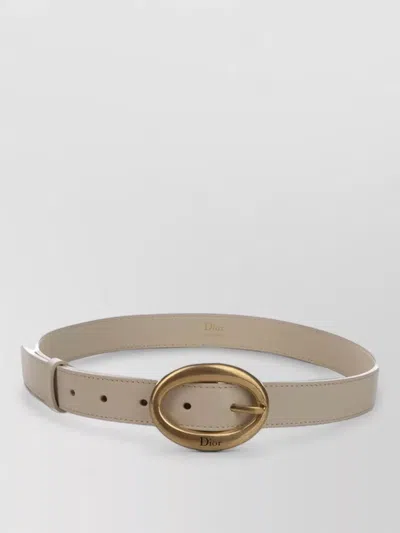 Dior Adjustable Length Leather Waist Belt Strap In Brown