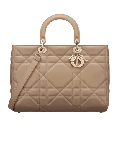 Dior Adjustable Shoulder Strap Shoulder Bag In Nude