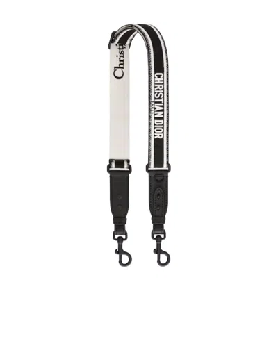 Dior Adjustable Shoulder Strap With Ring In White