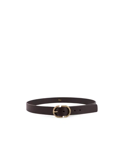 Dior Adjustable Waist Bel In Brown