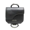 DIOR DIOR AIRPODS BLACK LEATHER WALLET  (PRE-OWNED)
