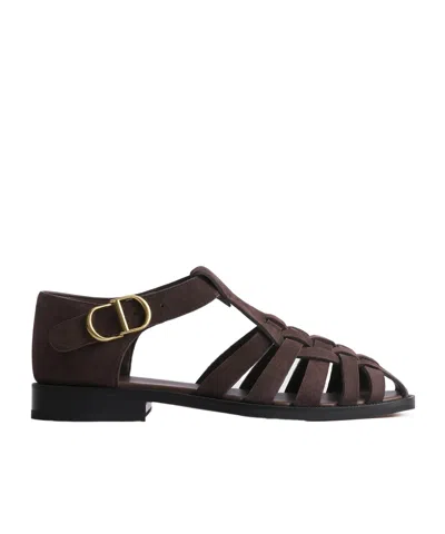 Dior Al Mare Fisherman Sandal In Brown