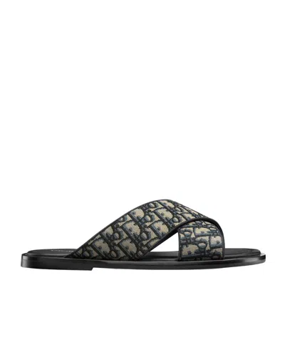 Dior Alias Logo Sandals In Black