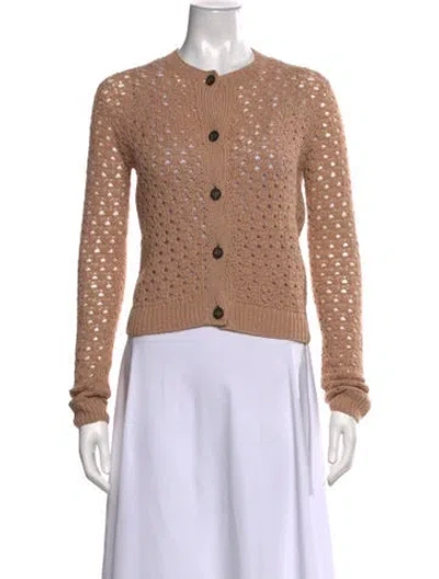 Pre-owned Dior Alpaca Crew Neck Sweater In Neutrals