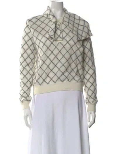 Pre-owned Dior Alpaca Plaid Print Sweater In Multi