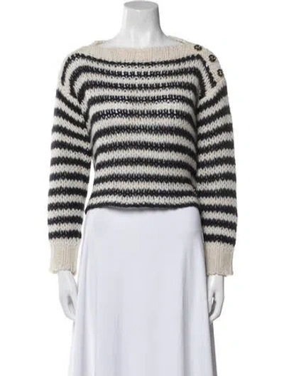 Pre-owned Dior Alpaca Striped Sweater In Multi