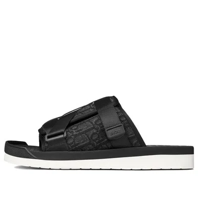 Dior Alpha Flat Black Sandals 'black'