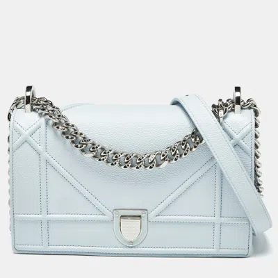 Pre-owned Dior Ama Flap Bag In Blue