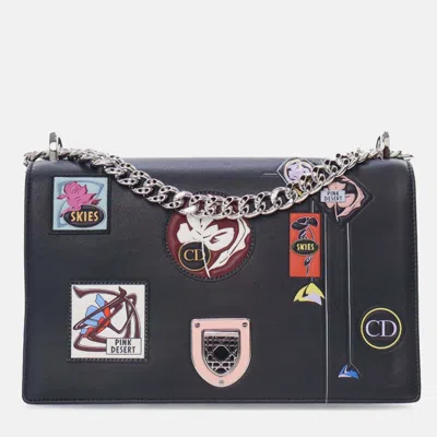 Pre-owned Dior Ama Flap In Black