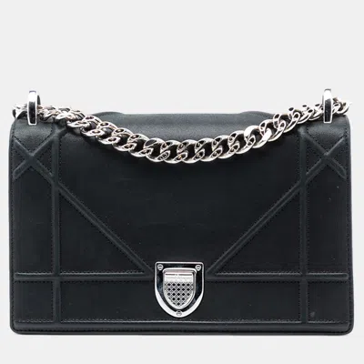 Pre-owned Dior Ama Flap In Black