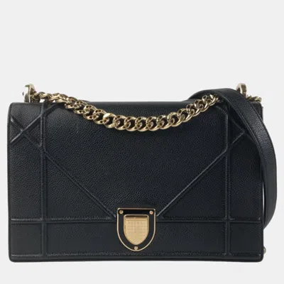Pre-owned Dior Ama Flap In Black