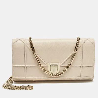 Pre-owned Dior Ama Wallet On Chain In Pink