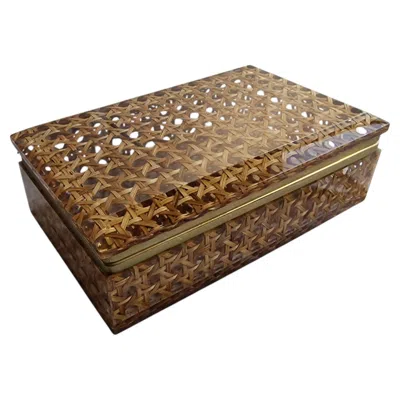 Pre-owned Dior Amazing Box By Christian  Home, Wickerwork, Vintage, 1970s, Italy In Brown