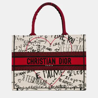 Pre-owned Dior Amour Book Tote In Red