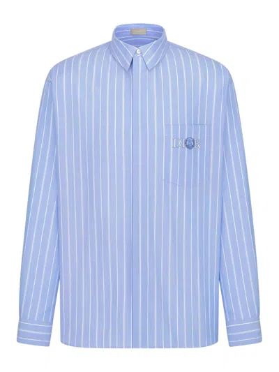 Dior And Hylton Nel Oversized Shirt In Blue