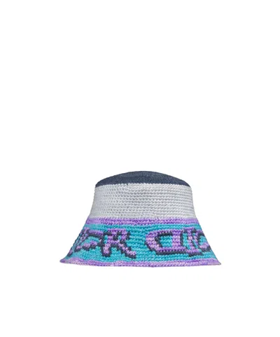 Dior And Lewis Hamilton Crochet Bucket Hat In Multi