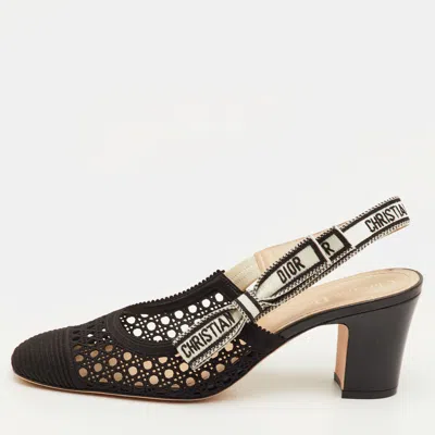 Pre-owned Dior & Moi Size 40 Black Fabric And Leather Pumps