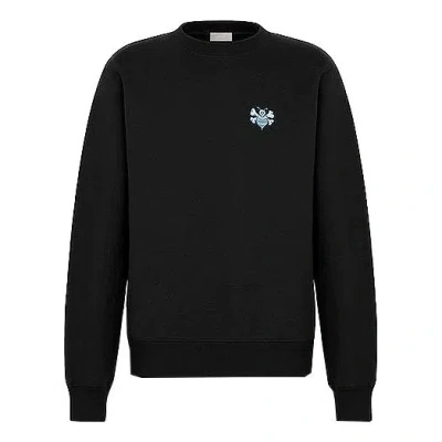 Dior And Shawn Stussy Bee Embroidered Oversized Sweatshirt For Men Black