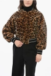 Dior Animal Patterned Shearling Bomber Jacket