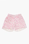 Dior Animal Patterned Stretch Cotton Shorts With Elastic Waistban