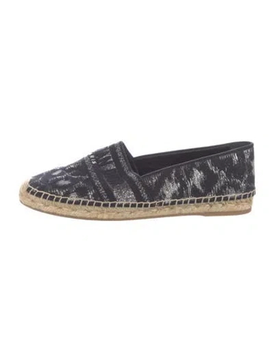 Pre-owned Dior Animal Print Espadrilles In Black