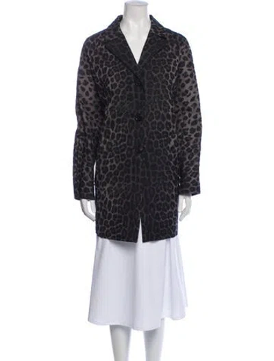 Pre-owned Dior Animal Print Faux Fur Coat In Multi