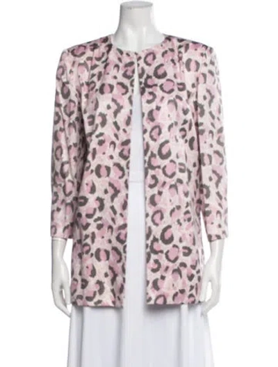Pre-owned Dior Animal Print Jacket In Pink