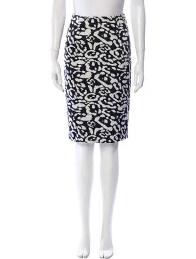 Pre-owned Dior Animal Print Knee-length Skirt In Black