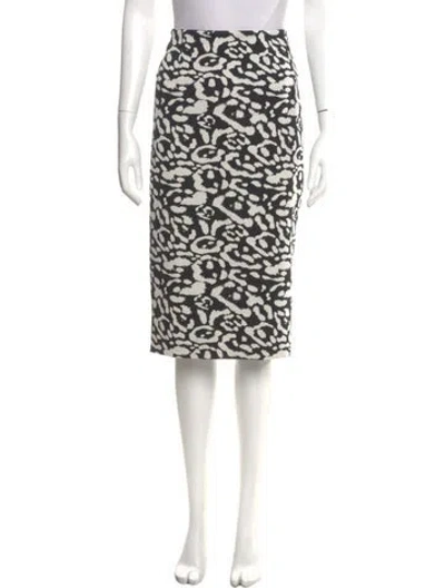 Pre-owned Dior Animal Print Knee-length Skirt In Black