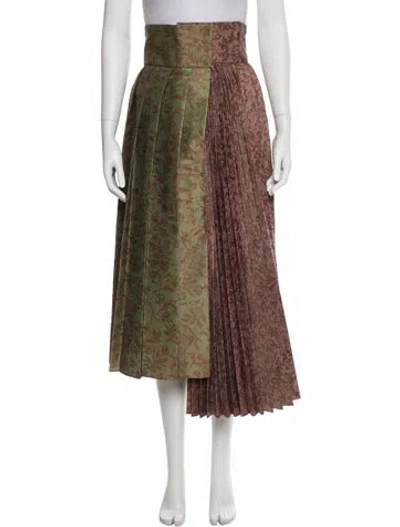 Pre-owned Dior Animal Print Midi Length Skirt In Brown