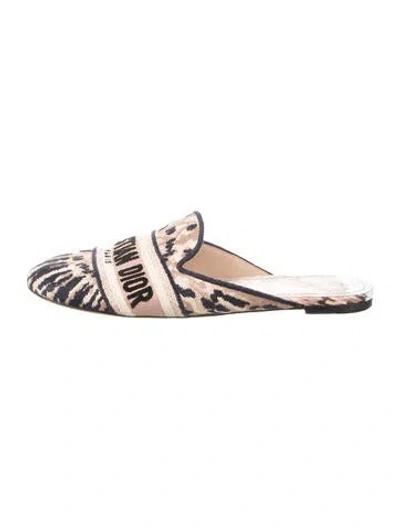 Pre-owned Dior Animal Print Mules In Multicolor