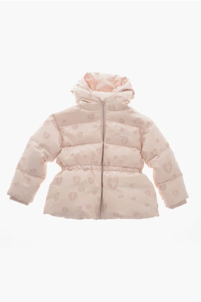 Dior Animal Print Puffer Jackets In Pink