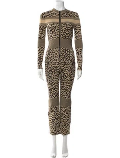Pre-owned Dior Animal Print Ski Suit In Brown/neutrals