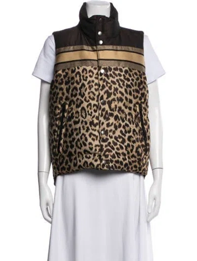 Pre-owned Dior Animal Print Vest In Brown