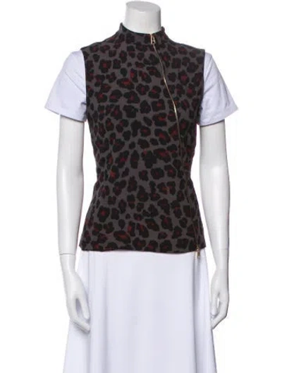 Pre-owned Dior Animal Print Vest In Gray