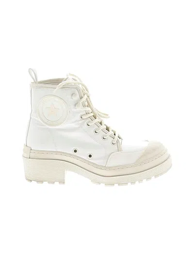 Pre-owned Dior Ankle Boots In White