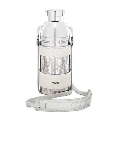 Dior Aqua Shoulder Strap Water Bottle In White