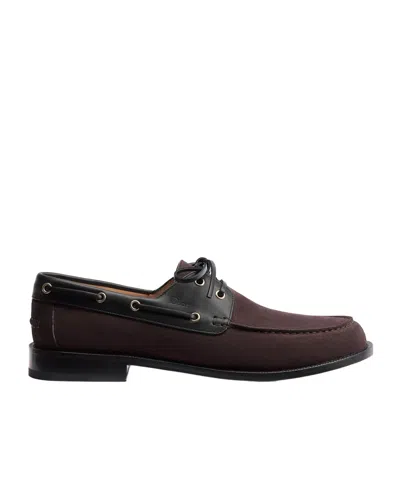Dior Archie Boat Shoe In Brown