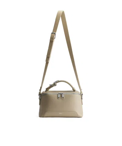 Dior Archie Zipped Bag With Strap In Brown