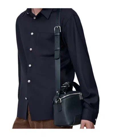 Dior Archie Zipped Bag With Strap In Blue