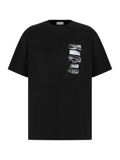 Dior Archives Labels T-shirt With A Relaxed Fit In Black